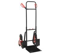 vidaXL Hand Trolley Black and Red 64.5 x 49.5 x 114 cm Steel