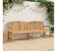 vidaXL Handcarved Rose Bench Natural 228 x 60 x 90 cm Solid Teak Wood