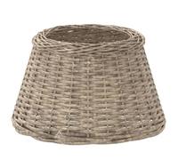 vidaXL Handcrafted Wicker Lamp Shade, Brown Ø45x28 cm with Painted Iron Holder - Multi-Purpose Ceiling Light and Table Lamp Shade