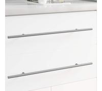 vidaXL Handle 12 pcs Silver 1500 mm Steel, Kitchen, Minimalist Designs for Other Spaces, Durable Materials for Stylish Functionality, for Every Home Setup