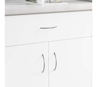 vidaXL Handle 2 pcs Silver 107 x 3.6 x 23 mm Stainless Steel