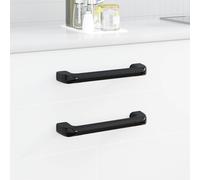 vidaXL Handle Plain 69 pcs Black 380 x 34 x 85 mm Aluminium and PP