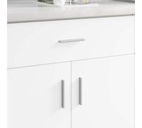 vidaXL Handle Plain 828 pcs Silver 105.7 x 7.4 x 15.5 mm Aluminium