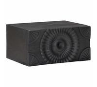 vidaXL Handmade Bedside Cabinet Black 40 x 30 x 20 cm Solid Mango Wood, Handcraf