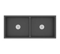 vidaXL Handmade Kitchen Sink - Anti-Condensation Black Stainless Steel, X-Flume Design, Noise Reduction, Versatile Installation, Sophisticated Decor
