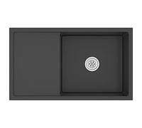 Vidaxl Handmade Kitchen Sink Black Stainless Steel
