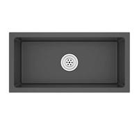 vidaXL Handmade Kitchen Sink Dining Room Plumbing Fixture Utility Waste Sink under-mount Kitchen Basin Black Stainless Steel
