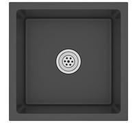vidaXL Handmade Kitchen Sink Black Stainless Steel