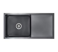 vidaXL Handmade Kitchen Sink Black Stainless Steel
