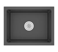 vidaXL Kitchen Sink Handmade - Black Stainless Steel Utility Basin