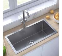 vidaXL Handmade Kitchen Sink Stainless Steel 09 UK HOT