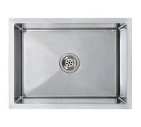 vidaXL Handmade Kitchen Sink Under-mount Kitchen Sink Drop in Basin Single Bowl Workstation Flushmount Installation Stainless Steel