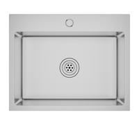vidaXL Handmade Kitchen Sink Stainless Steel 51510, Silver