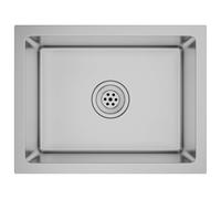 Handmade Kitchen Sink Plumbing Utility Waste Basin Stainless Steel vidaXL