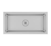 vidaXL Handmade Kitchen Sink Stainless Steel Plumbing Utility Waste Basin