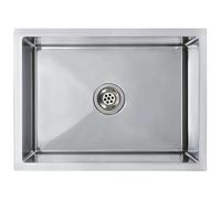 vidaXL Handmade Kitchen Sink Under-mount Kitchen Sink Drop in Basin Single Bowl Workstation Flushmount Installation Stainless Steel