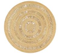vidaXL Handmade Rug Braided Jute 120 cm 02 UK HOT