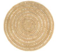 (210 cm) vidaXL Handmade Rug Braided Jute Home Floor Protector Carpet Mat Multi Sizes