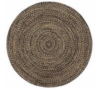 Berkfield Handmade Rug Jute Black And Brown 210 Cm