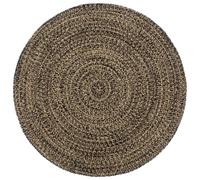 Berkfield Handmade Rug Jute Black And Brown 180 Cm