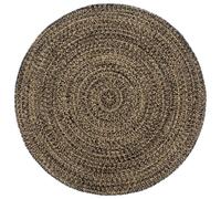 vidaXL Handmade Rug Jute Black and Brown 240 cm