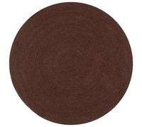 vidaXL Handmade Rug Jute Round 120 cm Brown UK HOT