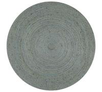 vidaXL Handmade Rug Jute Round 120 cm Olive Green UK HOT