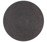 vidaXL Handmade Rug Jute Round 150 cm Dark Grey