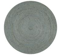 vidaXL Handmade Rug Jute Round 150 cm Olive Green
