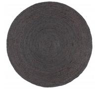 Vidaxl Handmade Rug Jute Round 210 Cm Dark Grey