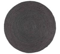 vidaXL Handmade Rug Jute Round 210 cm Dark Grey UK HOT