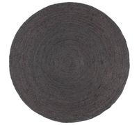 Berkfield Handmade Rug Jute Round 240 Cm Dark Grey