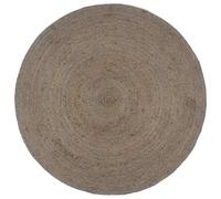 vidaXL Handmade Rug Jute Round 240 cm Grey UK HOT