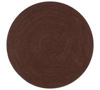 vidaXL Handmade Rug Jute Round 90cm Brown Home Room Floor Protector Carpet