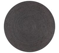 vidaXL Handmade Rug Jute Round 90 cm Dark Grey