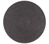 vidaXL Handmade Rug Jute Round 90 cm Dark Grey UK HOT