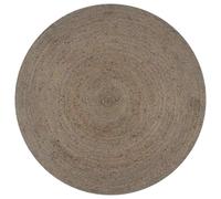vidaXL Handmade Rug Jute Round 90 cm Grey UK HOT