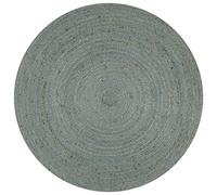 Berkfield Handmade Rug Jute Round 150 Cm Olive Green