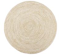 vidaXL Handmade Rug Jute White and Brown 180 cm