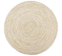 vidaXL Handmade Rug Jute White and Brown 180 cm UK HOT