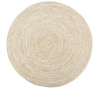 vidaXL Handmade Rug Jute White and Brown 210 cm