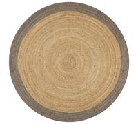 vidaXL Handmade Rug Jute with Grey Border 120 cm