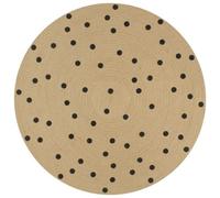 Vidaxl Handmade Rug Jute With Print Polka Dot 120 Cm