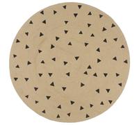 Berkfield Handmade Rug Jute With Triangle Print 150 Cm