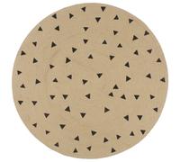 Handmade Rug Jute with White Print Floor Carpet Area Rug Floor Mat vidaXL