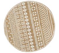 Berkfield Handmade Rug Jute With White Print 150 Cm