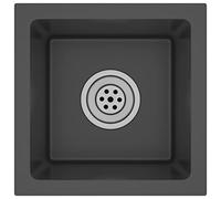 vidaXL Handmade Stainless Steel Kitchen Sink - Elegant Black Color, Mould proof, Corrosion Resistant with Quick Flow X-flume Design