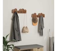 vidaXL Hanger Brown 48 x 8 x 15 cm Solid Mahogany Wood