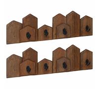 vidaXL Hanger Brown 48 x 8 x 15 cm Solid Mahogany Wood, Living Room, Embracing C