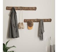 vidaXL Hanger Brown 50 x 8 x 12 cm Solid Reclaim Wood